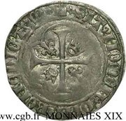 Blanc - Charles VII 1st type reverse image