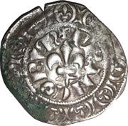 Gros with lily - Phillip VI, France, 1341-1342 reverse image