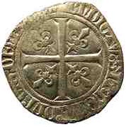 Gros à la fleur de lys, France, 1358 reverse image