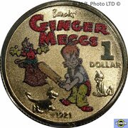 1 Dollar - Elizabeth II 6th Portrait - Centenary of Ginger Meggs, Australia, 2021 reverse image