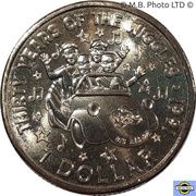 1 Dollar - Elizabeth II 6th Portrait - Wiggles 30 Years - 1991 Crew, Australia, 2021 reverse image