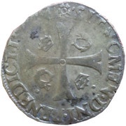 Douzain - Henri III Dolphin issue, France, 1575-1578 reverse image