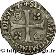 Douzain aux deux H 3ème type - Henri III, France, 1575-1589 reverse image
