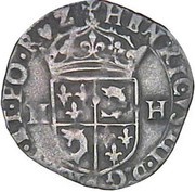 Douzain au dauphiné deuxieme type henri 3 obverse image