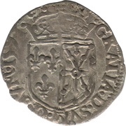 Douzain - Henri IV Navarre issue; 2nd type, France, 1590-1593 reverse image
