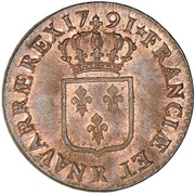 1 Sol - Louis XVI, France, 1777-1791 reverse image