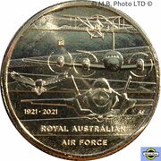 1 Dollar - Elizabeth II 6th Portrait - Heroes of the Sky, Australia, 2021 reverse image