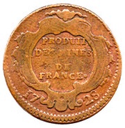 1 Sol - Louis XV, France, 1721-1728 reverse image