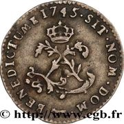 Double sol de Béarn aux deux L couronnées, France, 1739-1753 reverse image