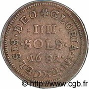 4 Sols of Strasbourg - Louis XIV, France, 1682 reverse image