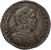 1⁄24 Ecu with short wick - Louis XIV obverse image