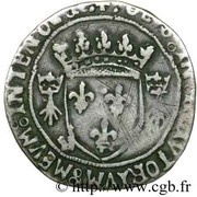 ½ Teston - François I 3rd type, France, 1528-1547 reverse image