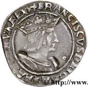 ½ teston François Ier 13e type obverse image