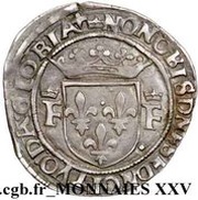 ½ teston François Ier 13e type reverse image