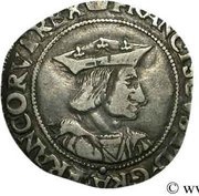 ½ teston François Ier 3e type obverse image