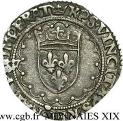 ½ teston François Ier 3e type, France, 1539-1540 reverse image