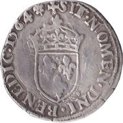 ½ Teston - Charles IX 5th type, France, 1562-1567 reverse image