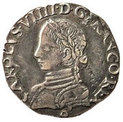 ½ Teston - Charles IX 2nd type obverse image
