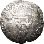½ Teston - Henri III 2nd type, France, 1575 reverse image