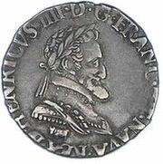 ¼ franc du Béarn - Henri IV obverse image