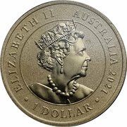 1 Dollar - Elizabeth II 6th Portrait - Dreaming Down Under; Joey obverse image