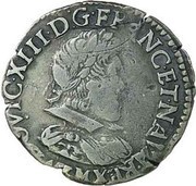 ¼ Franc - Louis XIII obverse image