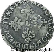 ¼ Franc - Louis XIII, France, 1635-1641 reverse image