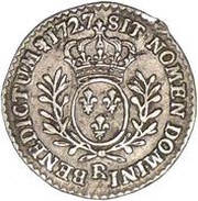 1⁄20 Ecu - Louis XV, France, 1726-1740 reverse image