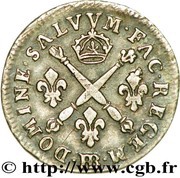 5 Sols with insignia - Louis XIV, France, 1702-1704 reverse image