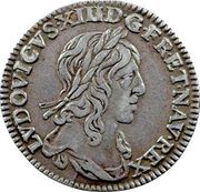 1⁄12 Écu, 1er poinçon de Warin, buste drapé - Louis XIII obverse image