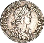 1⁄12 Ecu with short wick - Louis XIV obverse image