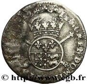 1⁄12 Ecu of Bearn with insignia - Louis XIV, France, 1701-1702 reverse image