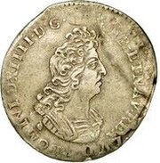 1⁄12 Ecu with 8 Ls - Louis XIV 2nd type obverse image