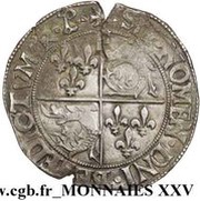 Teston - François I 2nd type, France, 1528 reverse image