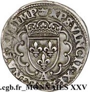 Teston - François I 10th type, France, 1541-1547 reverse image