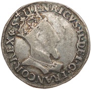 Teston à la tête couronnée 1er type - Henri II obverse image