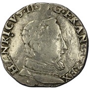 Teston à la tête nue 5ème type - Henri II obverse image