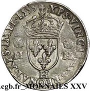 Teston - Henry II 1st type, France, 1552-1559 reverse image