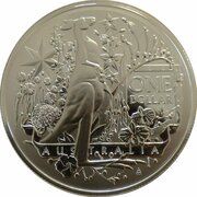 1 Dollar - Elizabeth II 6th Portrait - Coat of Arms - Australia, Australia, 2021 reverse image