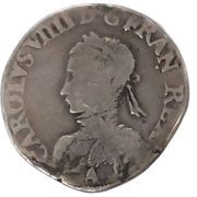 Teston - Charles IX damascene cuirass obverse image