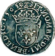 Teston - Charles IX 4th type, France, 1561-1574 reverse image