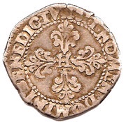 ½ Franc - Henri III, France, 1575-1593 reverse image