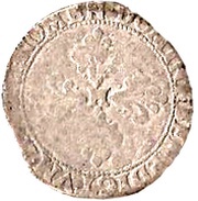 ½ Franc - Henri III, France, 1590-1591 reverse image