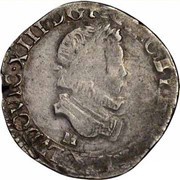 ½ Franc - Louis XIII obverse image