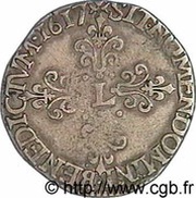 ½ Franc - Louis XIII, France, 1611-1627 reverse image