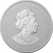 1 Dollar - Elizabeth II 6th Portrait - Fraser’s Dolphin - Silver Bullion Coin obverse image