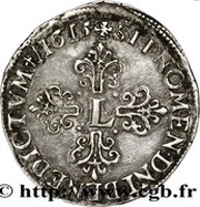 ½ Franc - Louis XIII, France, 1615-1627 reverse image