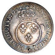 ⅒ Écu - Louis XV, France, 1715-1718 reverse image