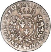 ⅒ Ecu - Louis XV, France, 1741-1767 reverse image