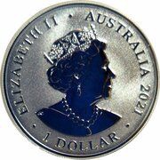 1 Dollar - Elizabeth II 6th Portrait - Silver Kangaroo obverse image